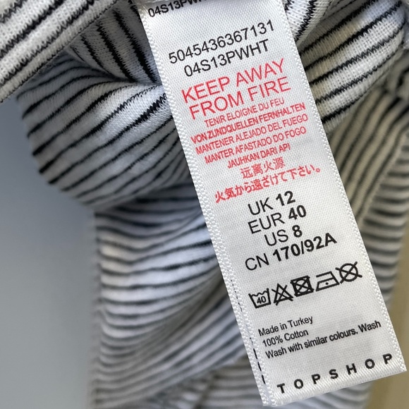 Topshop | “All The Love” Embroidered Striped VSCO Retro Vibes Long Sleeve Shirt - Picture 10 of 11